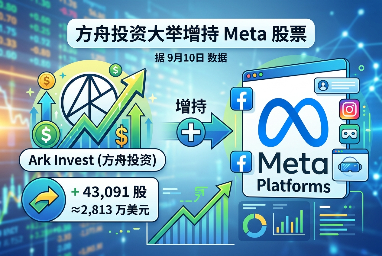 Ark Invest 昨日增持约 2813 万美元 Meta Platforms 股票