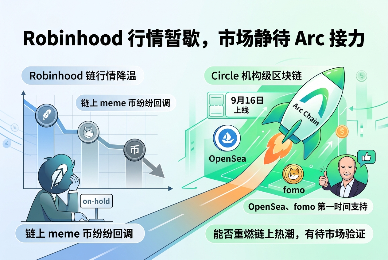 Robinhood 链暂时降温,市场静待 Arc 接力行情