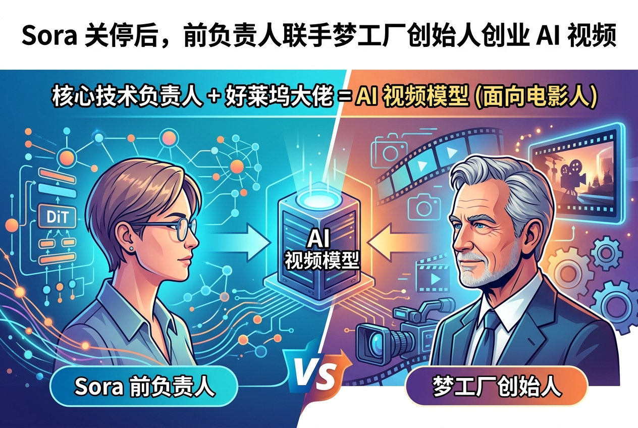 Sora 关停后,前负责人联手梦工厂创始人创业 AI 视频