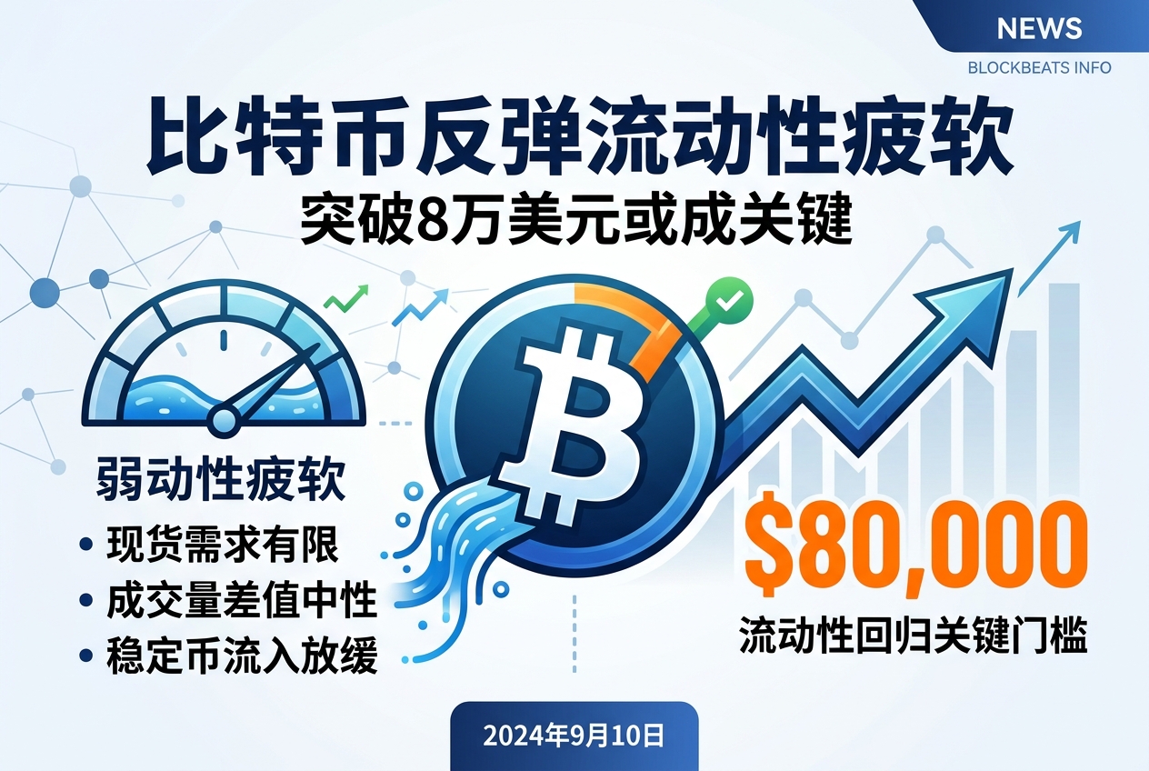 分析:比特币本轮反弹流动性仍疲软,强势突破 8 万美元或成流动性回归关键