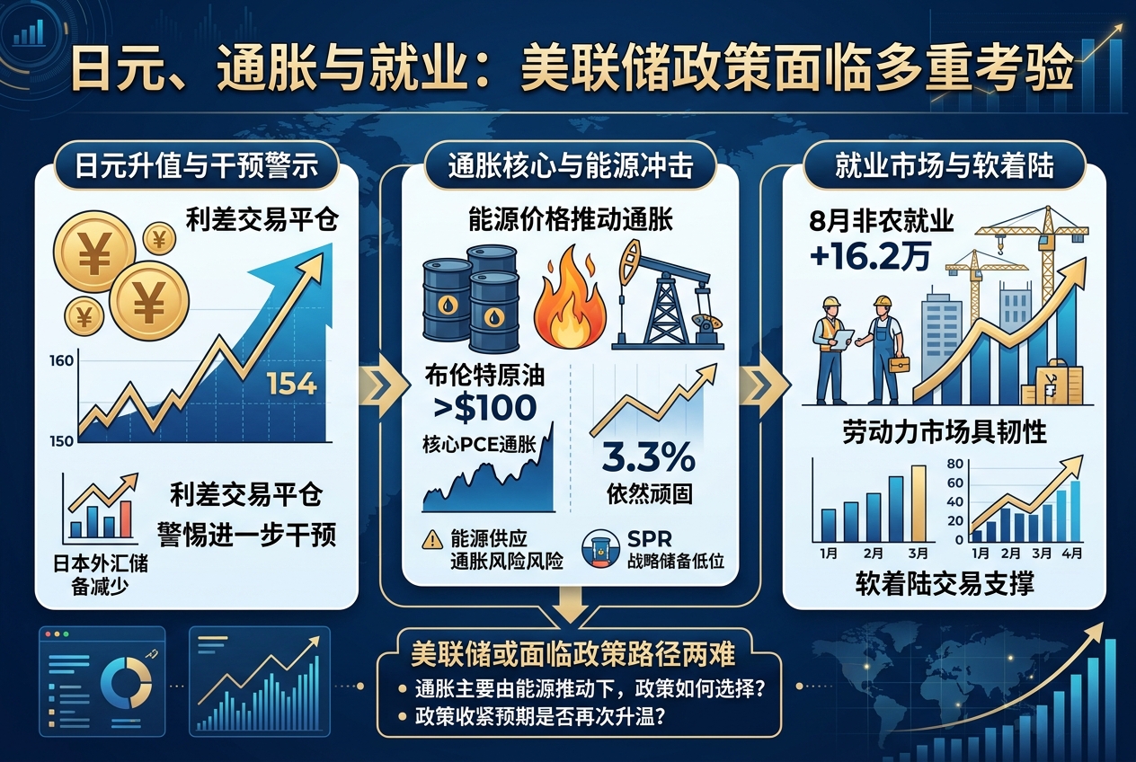 QCP：日元升值、就业强劲与能源冲击交织，美联储年内政策路径面临考验