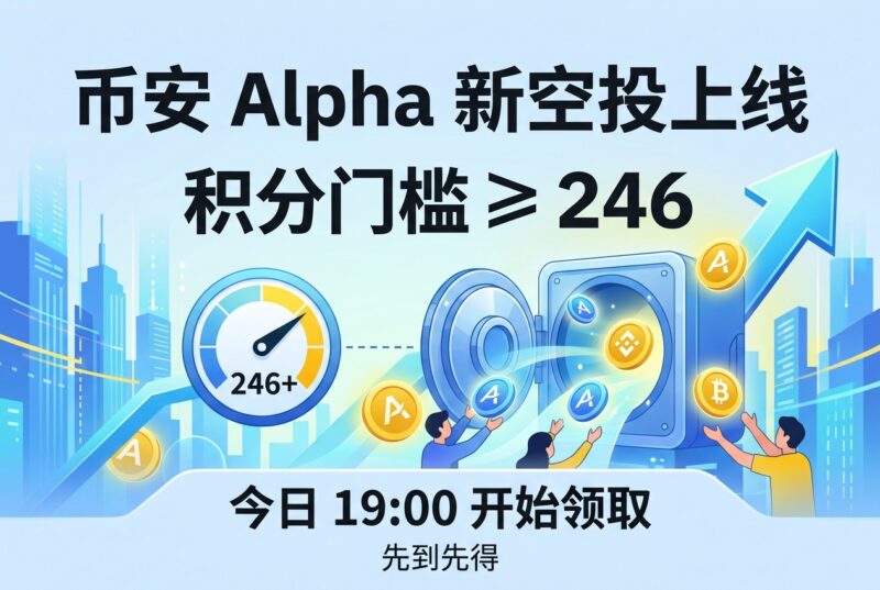 Binance Alpha 新空投将于今日上线,积分门槛至少为 246 分-指挥使社区 - 真实线索、热点议题与深度观察