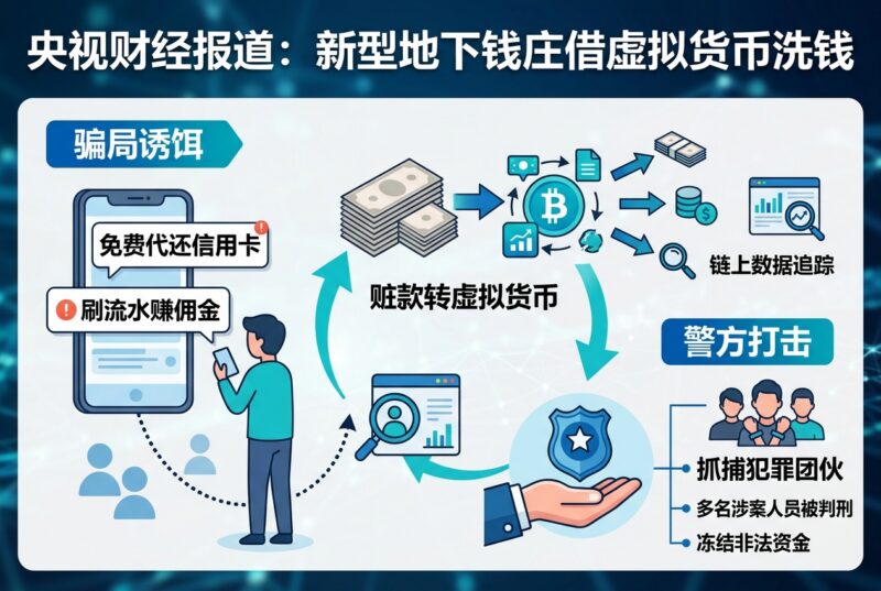 央视财经:新型地下钱庄借虚拟货币洗钱,以“免费代还信用卡”诱骗普通人入局-指挥使社区 - 真实线索、热点议题与深度观察
