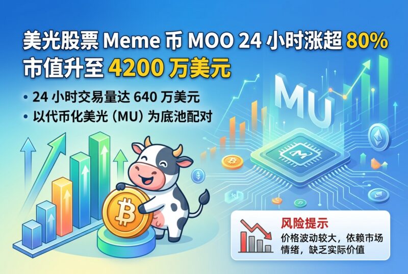 美光股票 Meme 币 MOO 24 小时涨超 80%,市值升至 4200 万美元-指挥使社区 - 真实线索、热点议题与深度观察