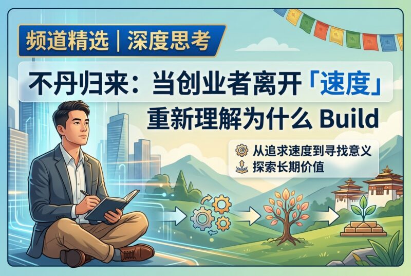 不丹归来:当创业者离开「速度」,重新理解为什么 Build-指挥使社区 - 真实线索、热点议题与深度观察