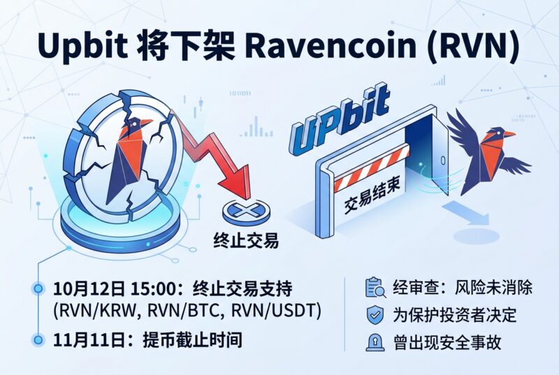 Upbit 将下架 Ravencoin(RVN),交易支持于 10 月 12 日终止-指挥使社区 - 真实线索、热点议题与深度观察