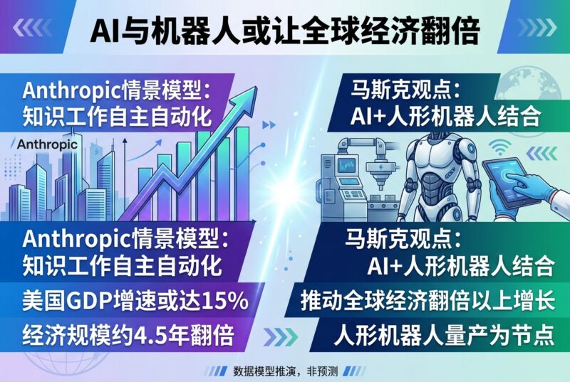 Anthropic 推演 AI 经济“狂飙”:与马斯克观点呼应,AI+机器人或让全球经济翻倍-指挥使社区 - 真实线索、热点议题与深度观察