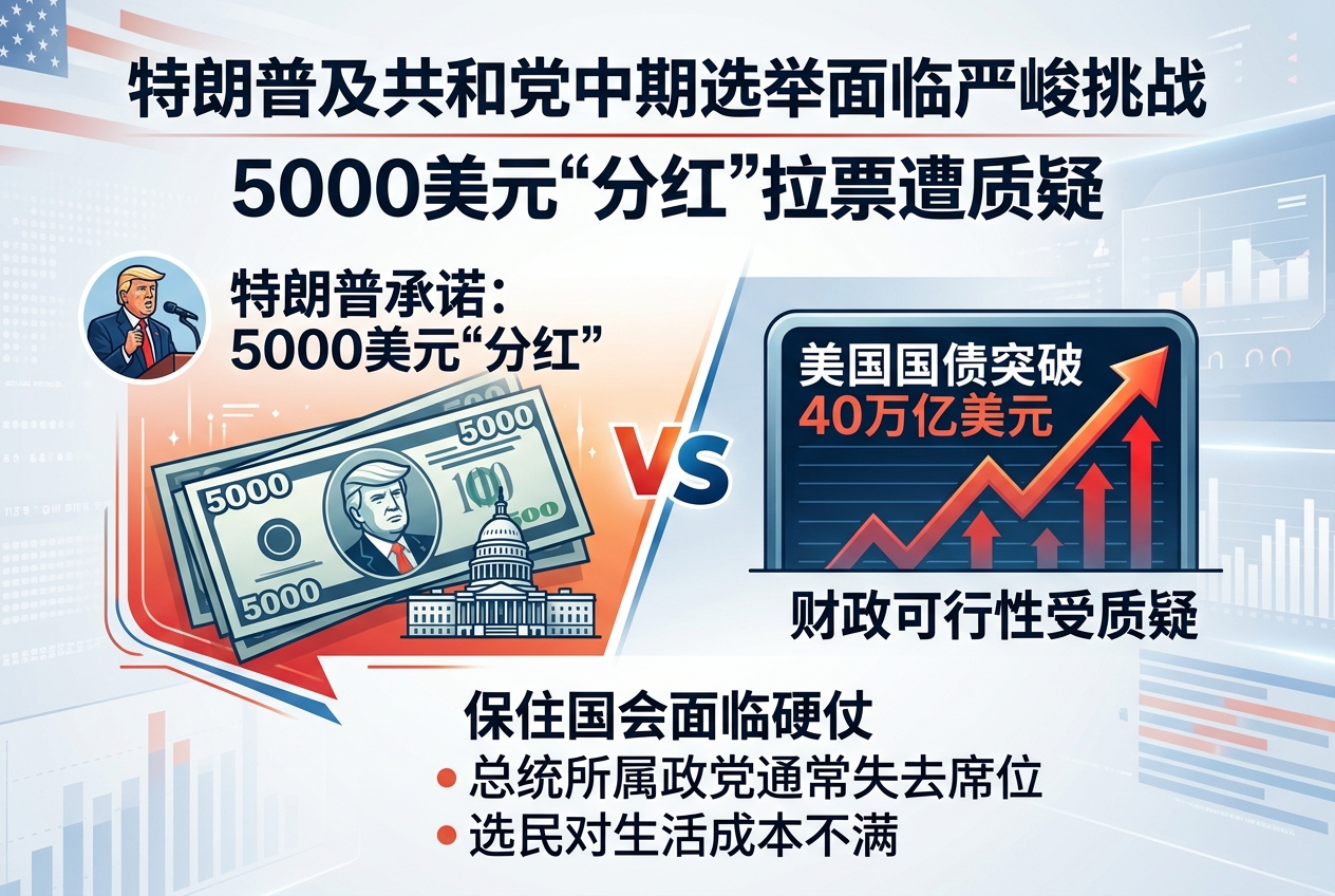 特朗普中期选举压力陡增:5000美元“分红”拉票遭质疑,共和党保住国会面临硬仗