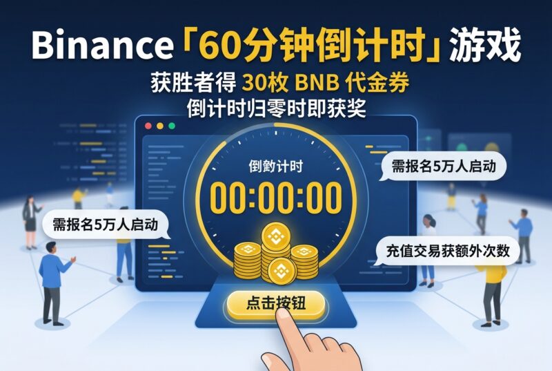 Binance 推出「60 分钟倒计时」游戏，获胜者可得 30 枚 BNB 代金券-指挥使社区 - 真实线索、热点议题与深度观察