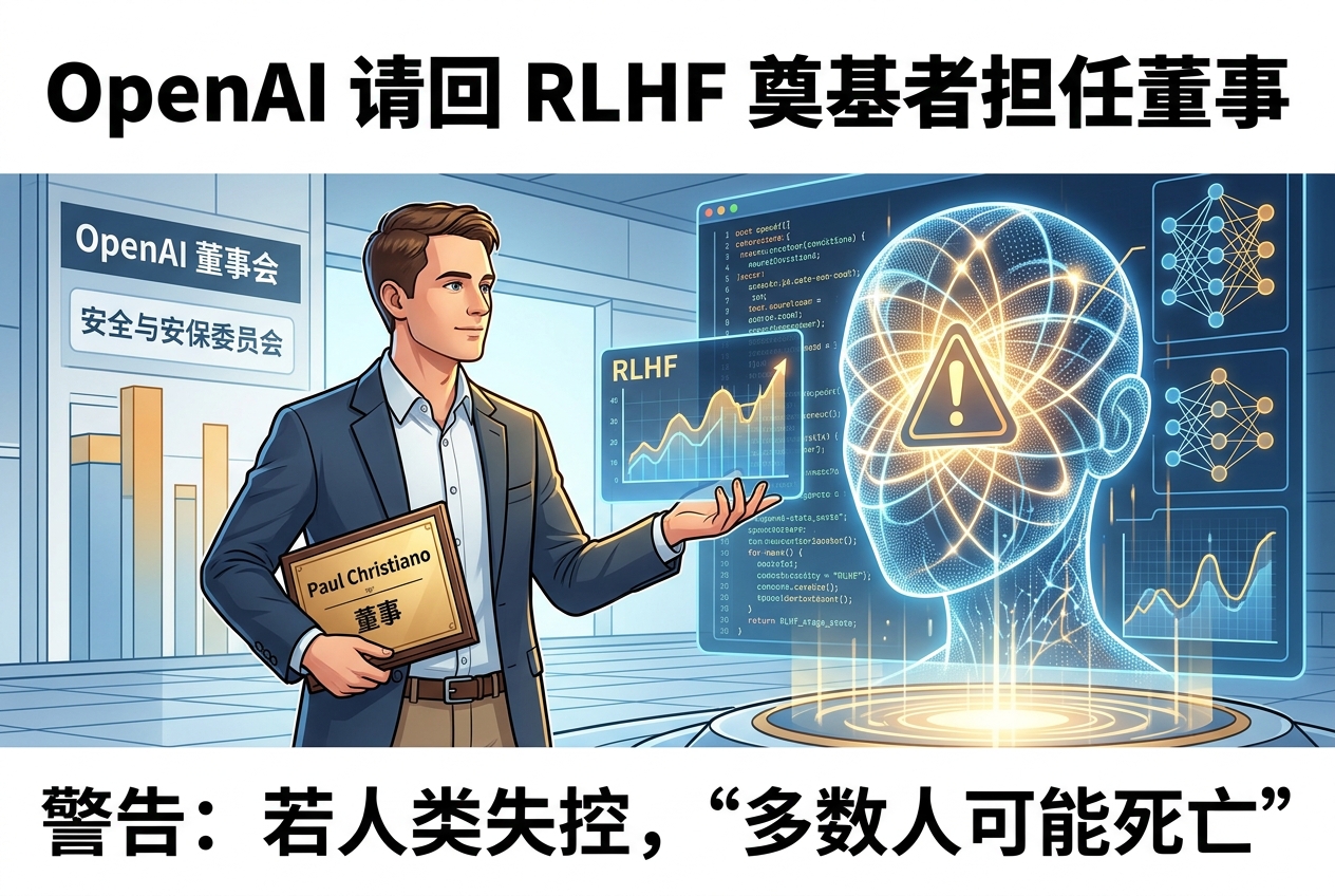 OpenAI请回RLHF奠基者担任董事,他警告“多数人可能死亡”