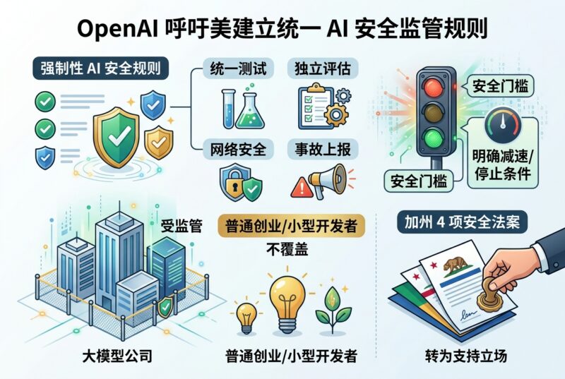 OpenAI 呼吁美国建立统一 AI 安全监管规则-指挥使社区 - 真实线索、热点议题与深度观察