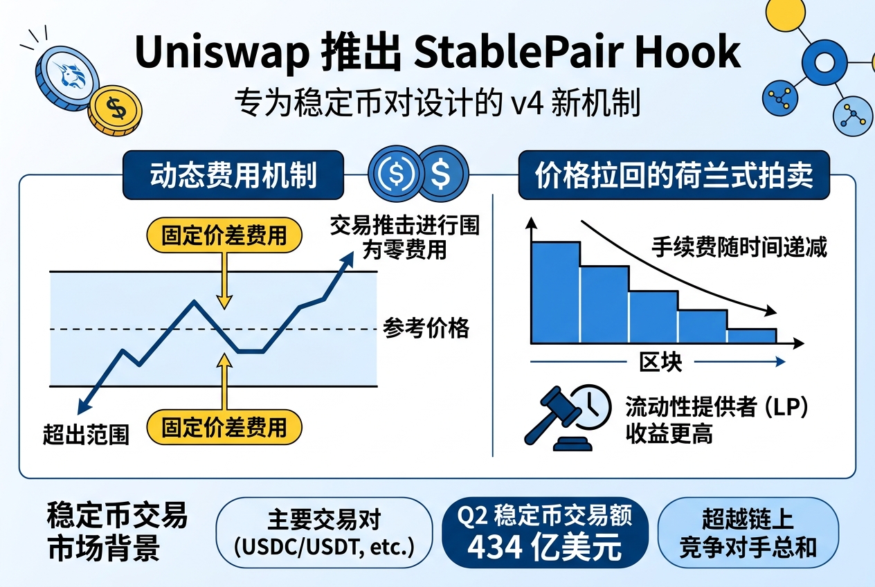 Uniswap Labs 推出专为稳定币交易对设计的 StablePair Hook