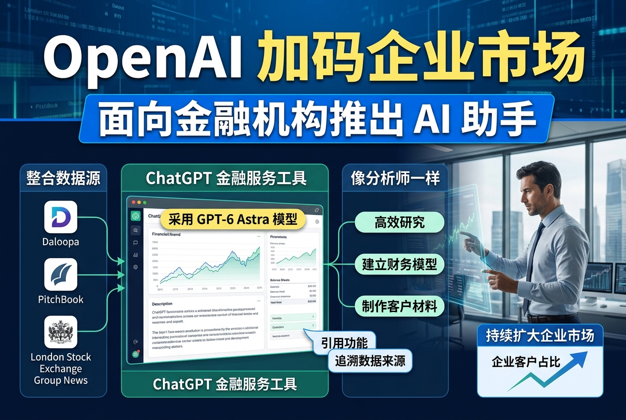 OpenAI 加码企业市场，推出面向金融机构的 AI 助手