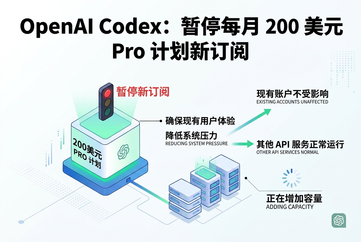 Codex 产品负责人：暂停 200 美元 Pro 计划新订阅