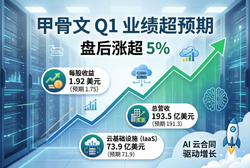 甲骨文 Q1 业绩超预期，盘后涨超 5%-指挥使社区 - 真实线索、热点议题与深度观察