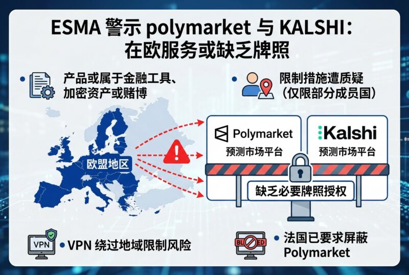 欧洲监管机构警告 Polymarket、Kalshi:服务欧盟用户或缺乏必要牌照-指挥使社区 - 真实线索、热点议题与深度观察