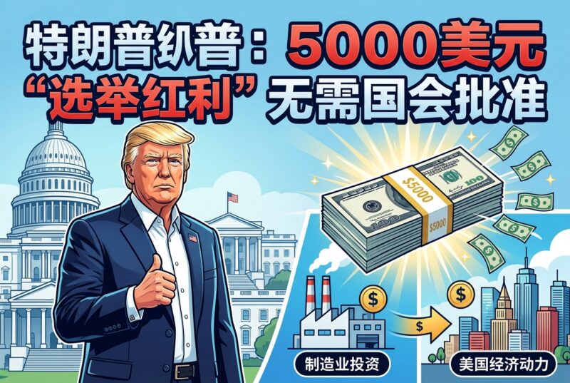 特朗普称 5000 美元“选举红利”无需国会批准-指挥使社区 - 真实线索、热点议题与深度观察