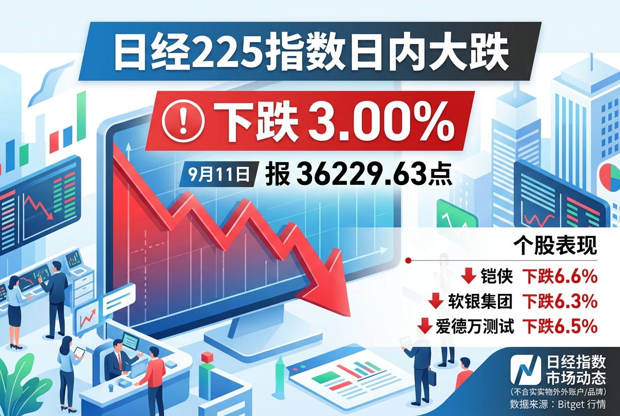 日经225指数日内下跌3%