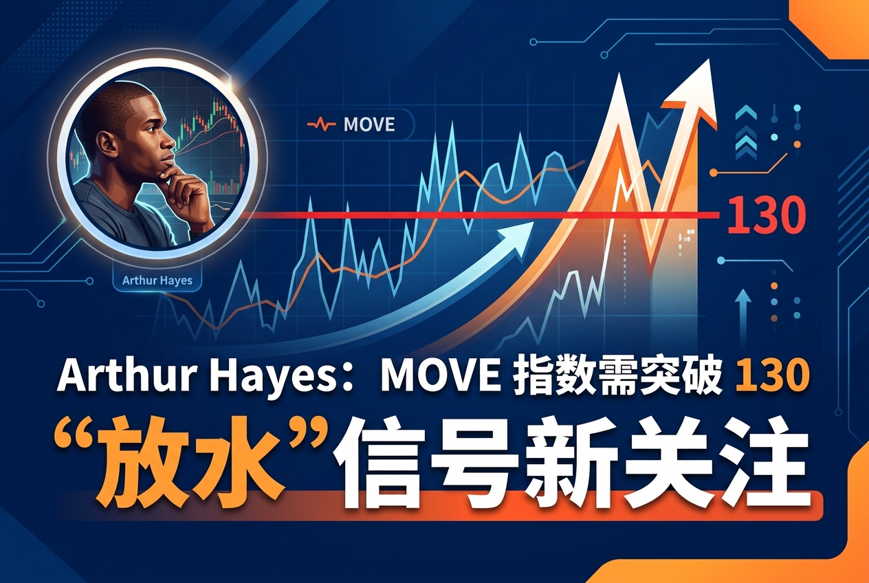 Arthur Hayes 再提“放水”信号:MOVE 指数需突破 130