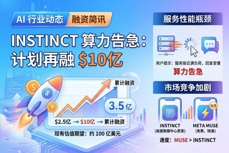 Instinct 算力告急：刚融资 2.5 亿美元，又考虑融资 10 亿美元-指挥使社区 - 真实线索、热点议题与深度观察