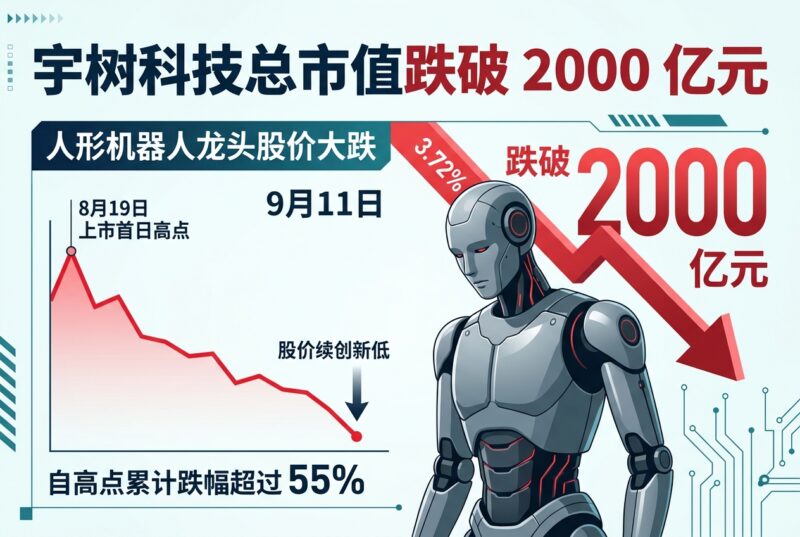 宇树科技总市值跌破 2000 亿元-指挥使社区 - 真实线索、热点议题与深度观察