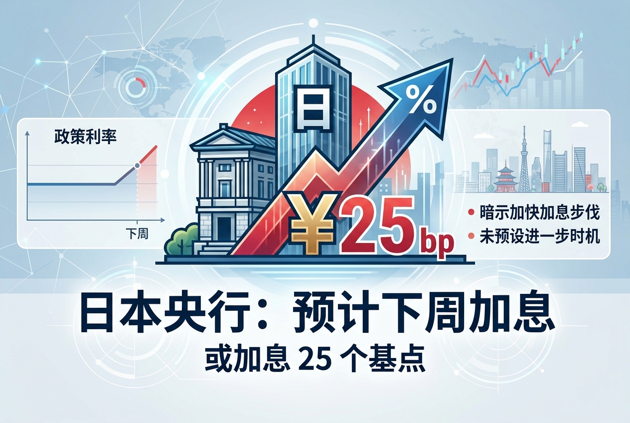 日本央行消息人士：预计下周加息 25 个基点
