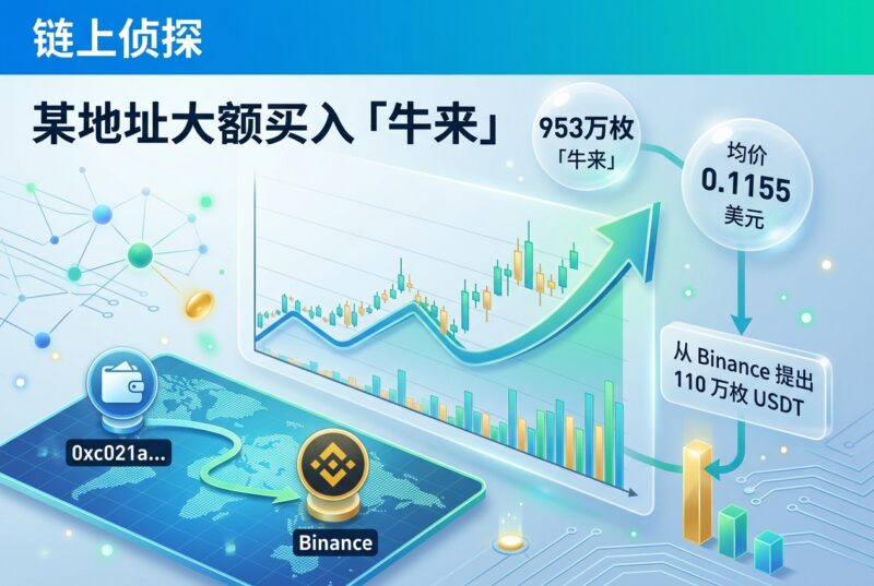 链上侦探|某地址以均价 0.1155 美元买入 953 万枚「牛来」-指挥使社区 - 真实线索、热点议题与深度观察