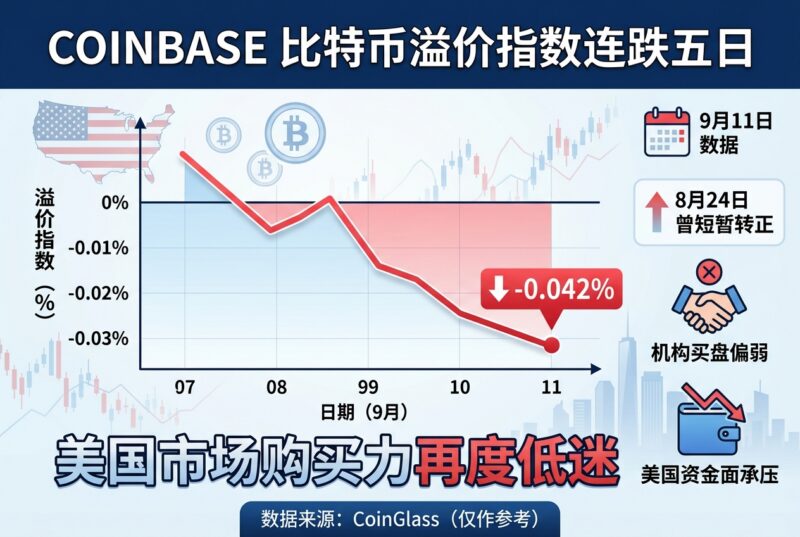 Coinbase 比特币溢价指数连续 5 日为负，美国市场购买力再度低迷-指挥使社区 - 真实线索、热点议题与深度观察