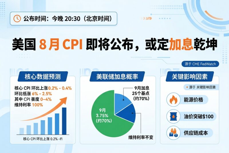 美国 8 月 CPI 或决定美联储是否开启三年多来首次加息,9 月加息概率约为 70%-指挥使社区 - 真实线索、热点议题与深度观察
