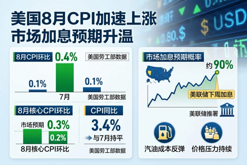 美国 8 月 CPI 加速上涨，市场加息预期升温-指挥使社区 - 真实线索、热点议题与深度观察