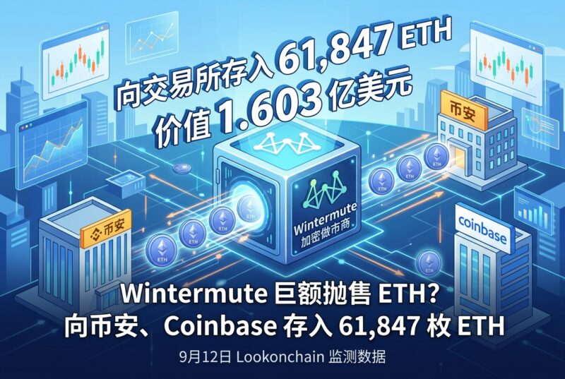 Wintermute 向 Binance 和 Coinbase 存入 61,847 枚 ETH,价值 1.603 亿美元-指挥使社区 - 真实线索、热点议题与深度观察
