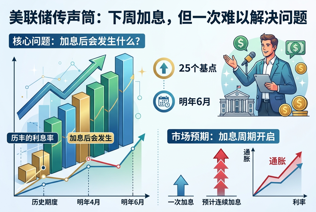 “美联储传声筒”：美联储下周或加息，但单次加息难以解决问题