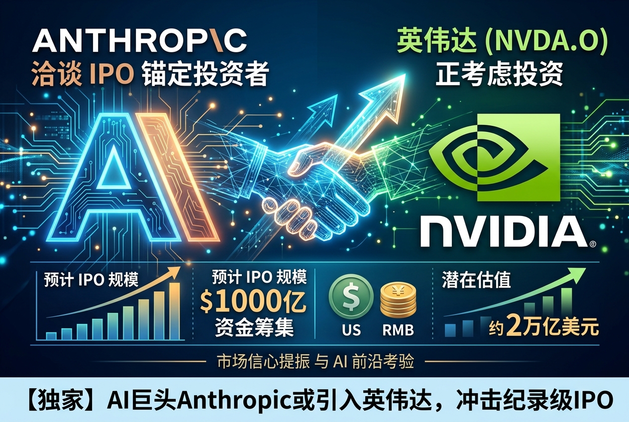Anthropic 据悉洽谈英伟达成为 IPO 锚定投资者