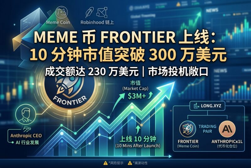 meme 币 FRONTIER 上线 10 分钟市值突破 300 万美元-指挥使社区 - 真实线索、热点议题与深度观察