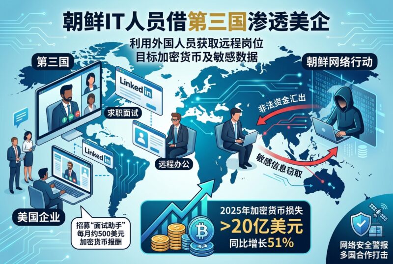 朝鲜借助第三国 IT 人员渗透美国企业，瞄准加密货币盗窃等领域-指挥使社区 - 真实线索、热点议题与深度观察