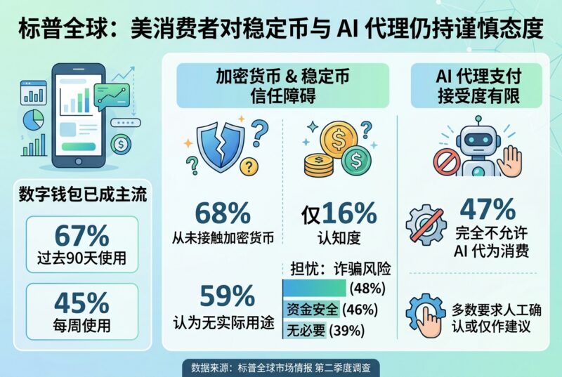 标普全球：美国消费者对稳定币和 AI 代理仍持谨慎态度-指挥使社区 - 真实线索、热点议题与深度观察