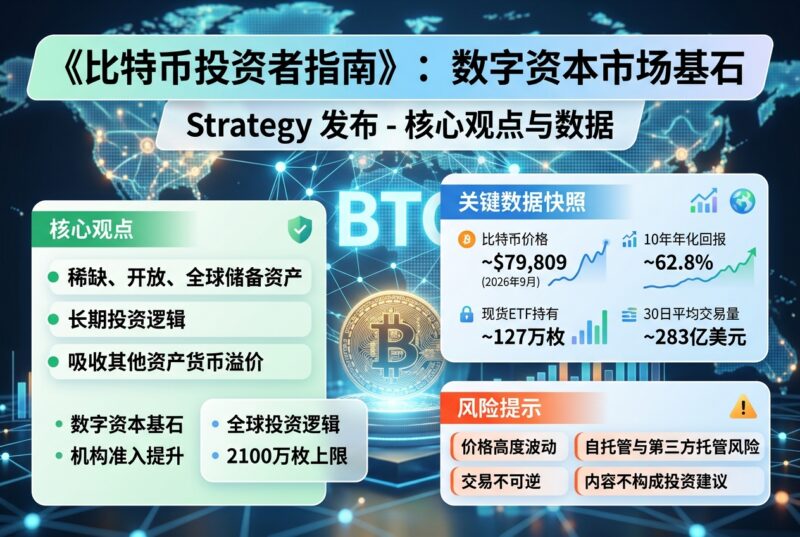 Strategy 发布《比特币投资者指南》：比特币正成为数字资本市场基石-指挥使社区 - 真实线索、热点议题与深度观察