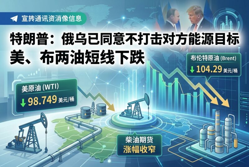 美、布两油短线下跌，特朗普称俄乌已同意不打击对方能源目标-指挥使社区 - 真实线索、热点议题与深度观察
