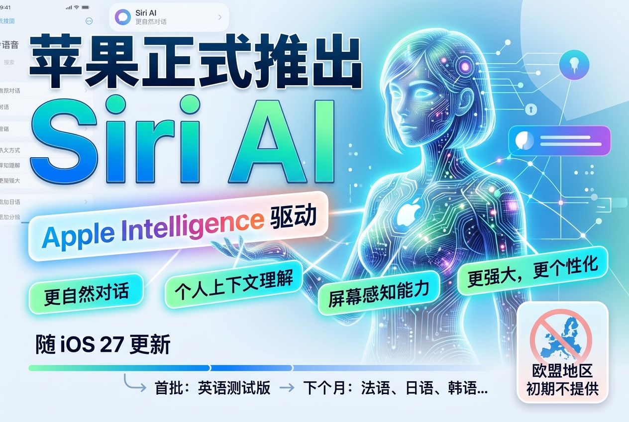 苹果正式推出 Siri AI