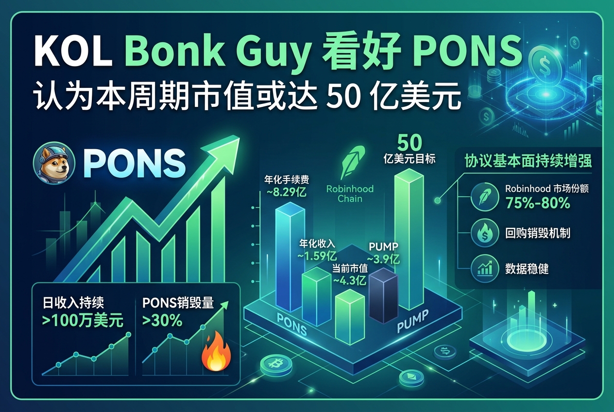 Bonk Guy 再次看好 PONS：基本面持续增强，本周期流通市值或达 50 亿美元