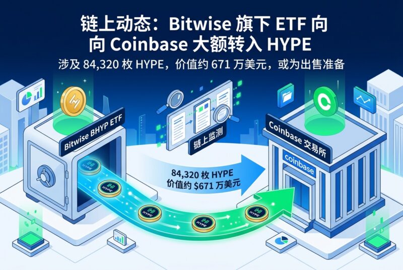 链上侦探｜Bitwise 旗下 BHYP ETF 向 Coinbase 转入 84,320 枚 HYPE，价值约 671 万美元-指挥使社区 - 真实线索、热点议题与深度观察