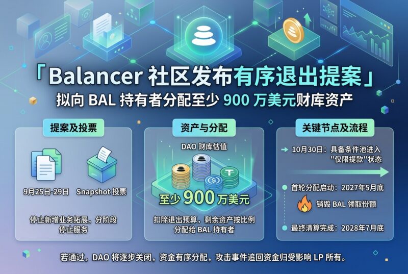 Balancer 社区发布有序退出运营提案,拟向 BAL 持有者分配至少 900 万美元财库资产-指挥使社区 - 真实线索、热点议题与深度观察