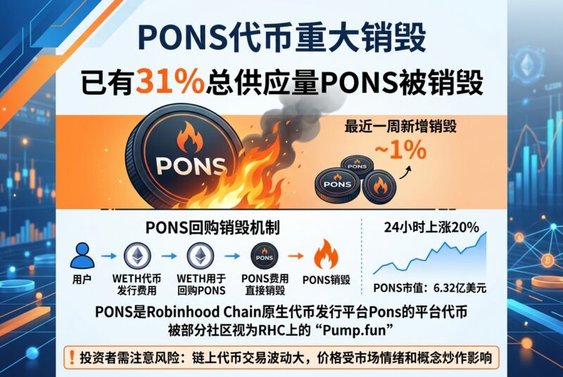Pons:PONS代币供应量的31%已被销毁-指挥使社区 - 真实线索、热点议题与深度观察