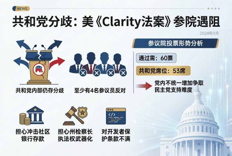 Galaxy CEO:共和党内部仍存分歧,至少有4名参议员反对《Clarity法案》-指挥使社区 - 真实线索、热点议题与深度观察