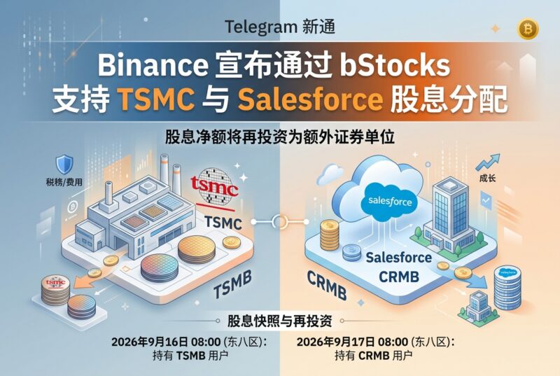 Binance 将通过 bStocks 支持台积电和 Salesforce 股息分配-指挥使社区 - 真实线索、热点议题与深度观察