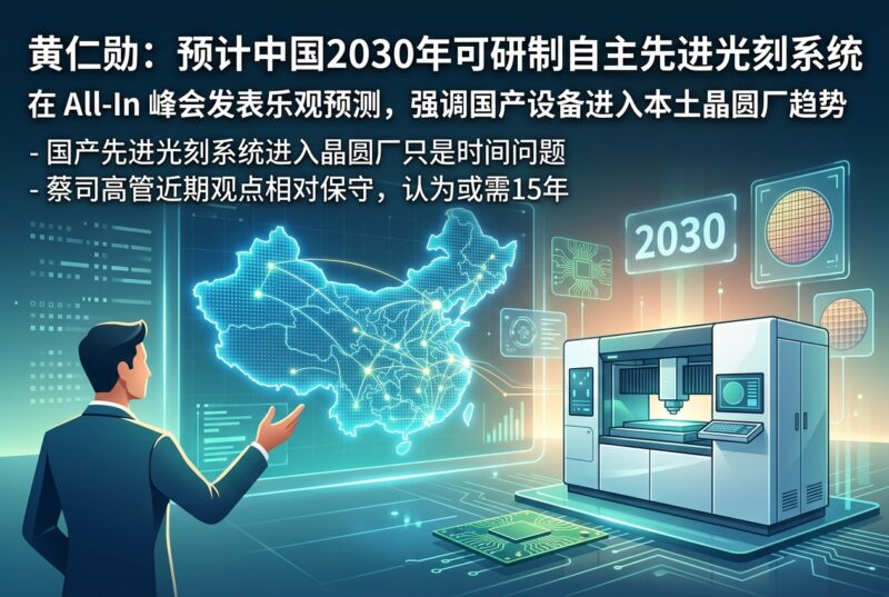 黄仁勋：预计中国到2030年可研制自主先进光刻系统-指挥使社区 - 真实线索、热点议题与深度观察