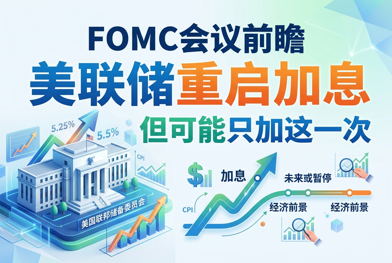 FOMC会议前瞻：美联储重启加息，但可能只加这一次