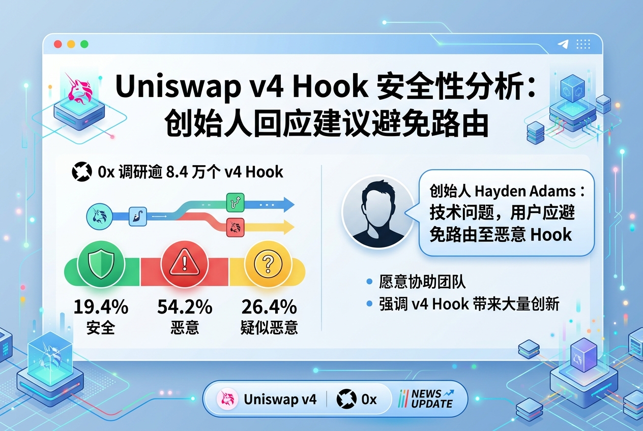 Uniswap 创始人回应 0x 关于 Uniswap v4 Hook 安全问题的分析:应避免路由至恶意 Hook