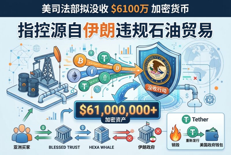 美国寻求没收6100万美元加密货币，称其来自伊朗向亚洲买家出售石油所得-指挥使社区 - 真实线索、热点议题与深度观察