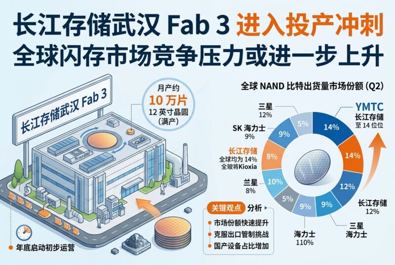 Jukan：长江存储武汉 Fab 3 进入投产冲刺，闪存竞争压力或进一步上升-指挥使社区 - 真实线索、热点议题与深度观察